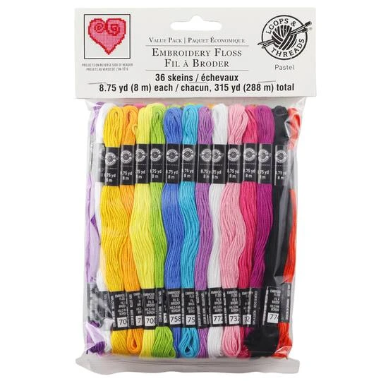 Pastel Embroidery Floss By Loops & Threads™, 36ct. 6 Pastel Embroidery Floss By Loops & Threads™, 36ct. - Image 6