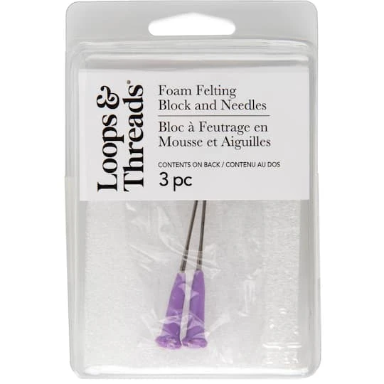 Felting Needles & Foam Block Set By Loops & Threads® 1 Felting Needles & Foam Block Set By Loops & Threads®