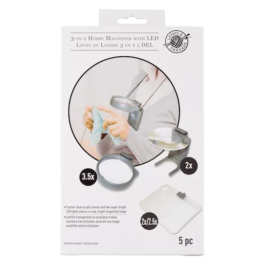 3-in-1 Hobby Magnifier With LED By Loops & Threads® 5 3-in-1 Hobby Magnifier With LED By Loops & Threads® - Image 5