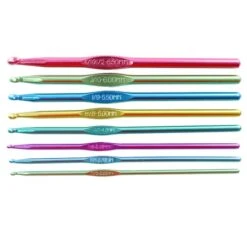 Anodized Aluminum Crochet Hook Set By Loops & Threads®, D-K