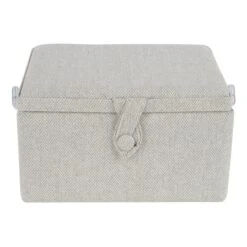 11.5" Gray Sewing Basket By Loops & Threads®