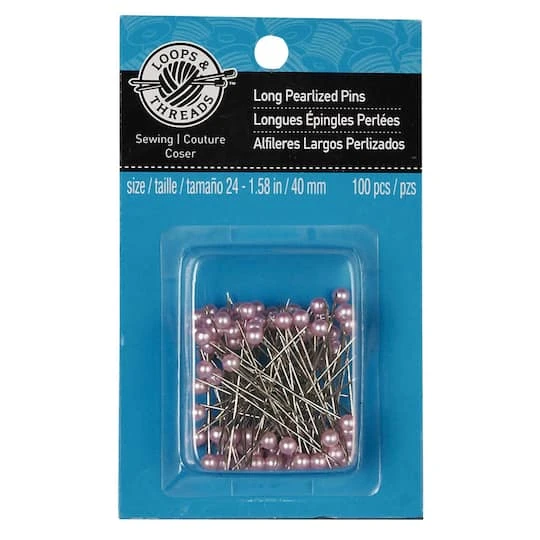 Loops & Threads™ Long Pearlized Pins Pink 4 Loops & Threads™ Long Pearlized Pins Pink - Image 4