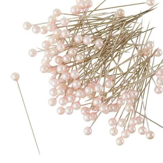 Loops & Threads™ Long Pearlized Pins Pink 1 Loops & Threads™ Long Pearlized Pins Pink