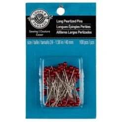 Loops & Threads™ Long Pearlized Pins Red