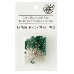 Loops & Threads™ Long Pearlized Pins Green -Michaels Sale Store 10453555 30
