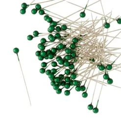Loops & Threads™ Long Pearlized Pins Green