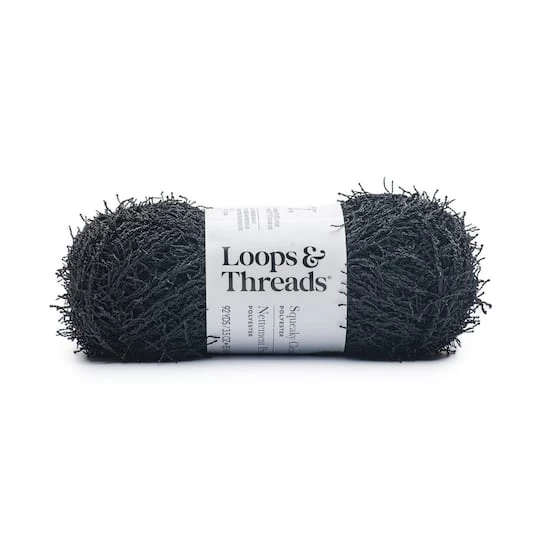 Squeaky Clean™ Solid Yarn By Loops & Threads® Onyx 1 Squeaky Clean™ Solid Yarn By Loops & Threads® Onyx