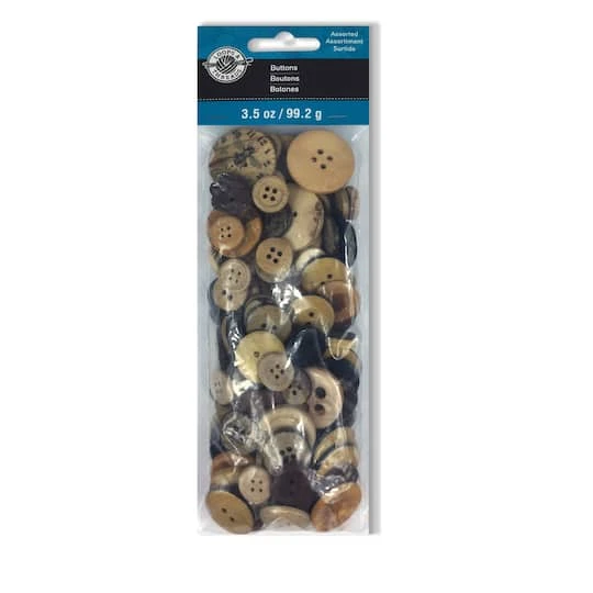 Wooden & Coconut Buttons By Loops & Threads® 1 Wooden & Coconut Buttons By Loops & Threads®