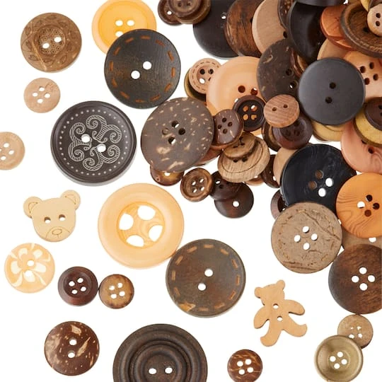 Wooden & Coconut Buttons By Loops & Threads® 4 Wooden & Coconut Buttons By Loops & Threads® - Image 4