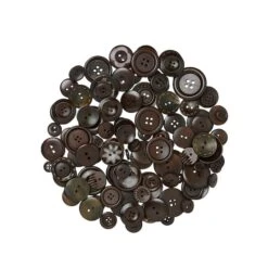 Dark Brown Wooden Buttons By Loops & Threads®