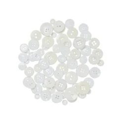 White Buttons Value Pack By Loops & Threads®