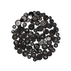 Black Buttons Value Pack By Loops & Threads®