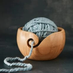 Light & Dark Pinewood Yarn Bowl By Loops & Threads™ -Michaels Sale Store 10528307 20