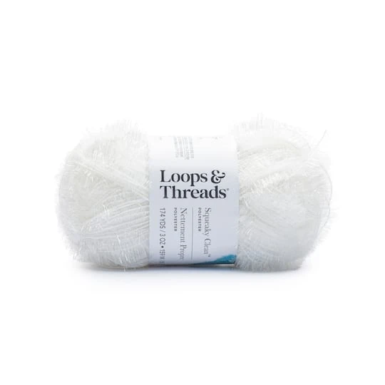Squeaky Clean™ Sparkle Yarn By Loops & Threads® Sparkle Snow 1 Squeaky Clean™ Sparkle Yarn By Loops & Threads® Sparkle Snow