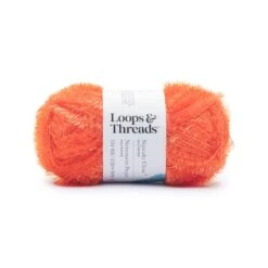 Squeaky Clean™ Sparkle Yarn By Loops & Threads® Sparkle Tangerine