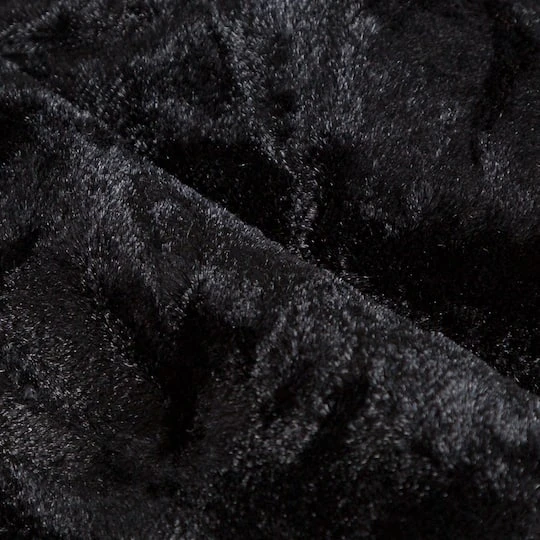 Black Crushed Velvet Fabric Bundle By Loops & Threads® 3 Black Crushed Velvet Fabric Bundle By Loops & Threads® - Image 3