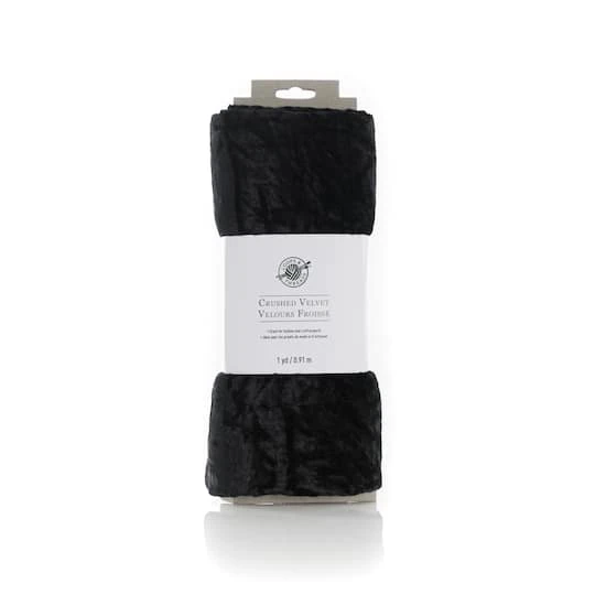 Black Crushed Velvet Fabric Bundle By Loops & Threads® 1 Black Crushed Velvet Fabric Bundle By Loops & Threads®