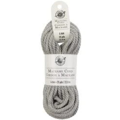 Charcoal Macramé Cotton Cord By Loops & Threads®, 75ft.