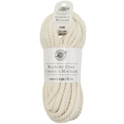 Macramé Cotton Cord By Loops & Threads®, 50ft. Natural