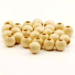 Natural Wood Round Beads By Loops & Threads®, 16mm -Michaels Sale Store 10666681 2