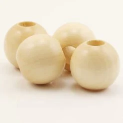 Natural Wood Round Beads By Loops & Threads®, 32mm -Michaels Sale Store 10666684 2