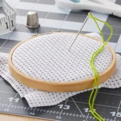 White Herta Cross Stitch Fabric By Loops & Threads®, 15" X 18" -Michaels Sale Store 10666752 20