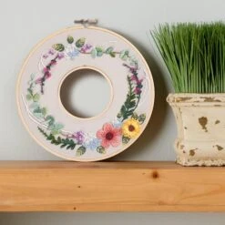 8" Floral Ring Embroidery Kit By Loops & Threads® -Michaels Sale Store 10666757 11