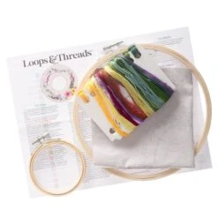8" Floral Ring Embroidery Kit By Loops & Threads® -Michaels Sale Store 10666757 13
