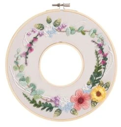 8" Floral Ring Embroidery Kit By Loops & Threads®