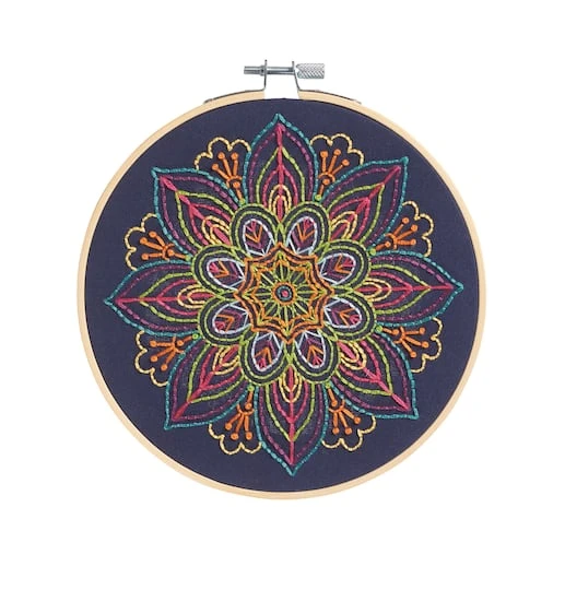 6" Neon Mandala Embroidery Kit By Loops & Threads® 2 6" Neon Mandala Embroidery Kit By Loops & Threads® - Image 2