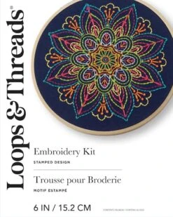 6" Neon Mandala Embroidery Kit By Loops & Threads® 8 6" Neon Mandala Embroidery Kit By Loops & Threads® -Michaels Sale Store 10666767 22
