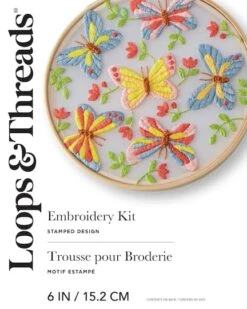 6" Butterflies Embroidery Kit By Loops & Threads® -Michaels Sale Store 10666771 22