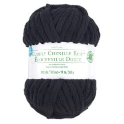 Cuddly Chenille Eco™ Yarn By Loops & Threads™ Black