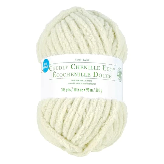 Cuddly Chenille Eco™ Yarn By Loops & Threads™ Marshmellow 2 Cuddly Chenille Eco™ Yarn By Loops & Threads™ Marshmellow - Image 2