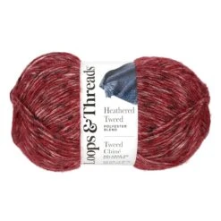 Heathered Tweed™ Yarn By Loops & Threads® Ruby
