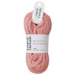 Macramé Cotton Cord By Loops & Threads®, 50ft. Mauve