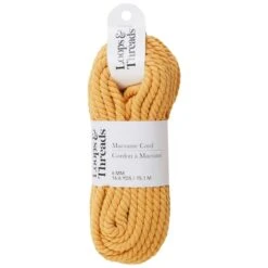 Macramé Cotton Cord By Loops & Threads®, 50ft. Yellow