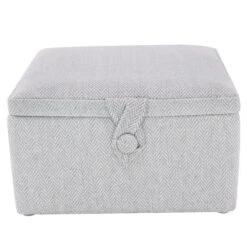 Gray Square Sewing Basket By Loops & Threads®