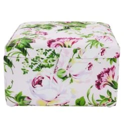 Pink Floral Square Sewing Basket By Loops & Threads®
