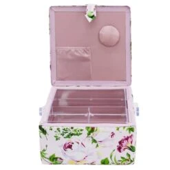 Pink Floral Square Sewing Basket By Loops & Threads® -Michaels Sale Store 10712387 3