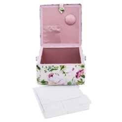 Pink Floral Square Sewing Basket By Loops & Threads® -Michaels Sale Store 10712387 4