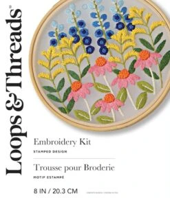 8" Wildflowers Stamped Design Embroidery Kit By Loops & Threads® -Michaels Sale Store 10712529 22