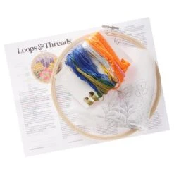 8" Wildflowers Stamped Design Embroidery Kit By Loops & Threads® -Michaels Sale Store 10712529 5