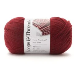 Luxe Merino™ Solid Yarn By Loops & Threads® Rhubarb