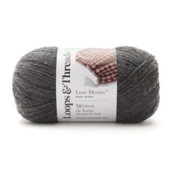 Luxe Merino™ Tweed Yarn By Loops & Threads® Charcoal