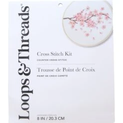 Cherry Blossom Cross Stitch Kit By Loops & Threads® -Michaels Sale Store 10713298 2