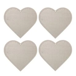 4" Heart Cross Stitch Wood Canvas, 4ct. By Loops & Threads®
