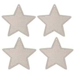 4" Star Cross Stitch Wood Canvas, 4ct. By Loops & Threads®