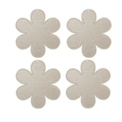 4" Flower Cross Stitch Wood Canvas, 4ct. By Loops & Threads®