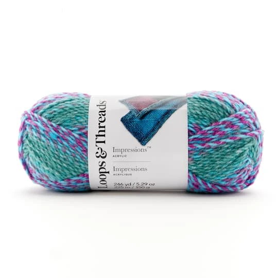Impressions™ Yarn By Loops & Threads® Blue Raspberry 2 Impressions™ Yarn By Loops & Threads® Blue Raspberry - Image 2